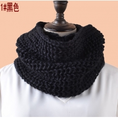 礼赠 一一纯色毛绒围脖女士围巾，围脖黑色90cm*180cm...